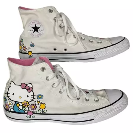 Hello Kitty x Converse All Star High Top Shoes Size 15 | Mercari