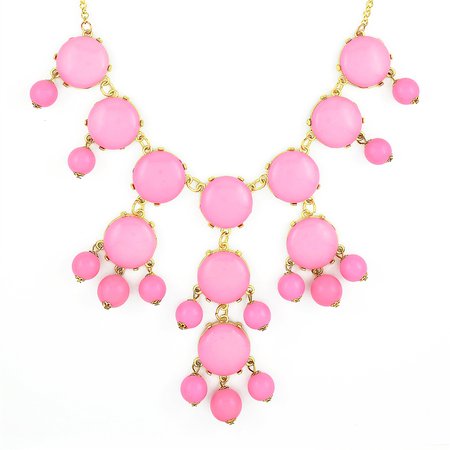 Light Pink Bubble Stone Necklace