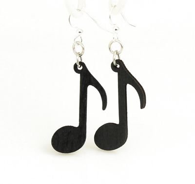black music note earrings - Google Search