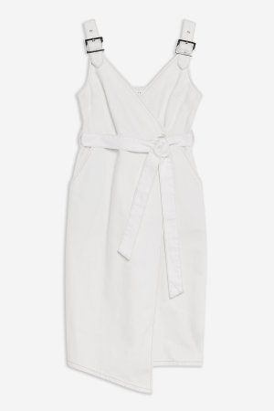 PETITE Buckle Wrap Midi Dress | Topshop