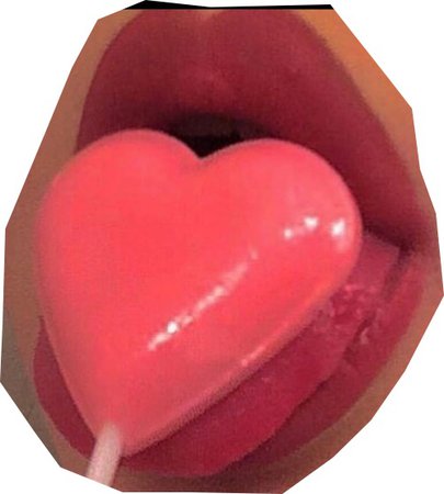 pink heart lolly lips