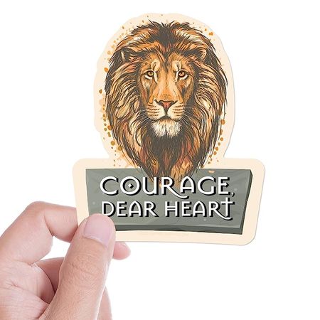 Amazon.com: Courage Dear Heart Aslan Quote Sticker - CS Lewis Sticker for Hydroflask - Narnia Laptop Decals - Christian Book Lover Gift - Fantasy Literature Great Quotes : Handmade Products