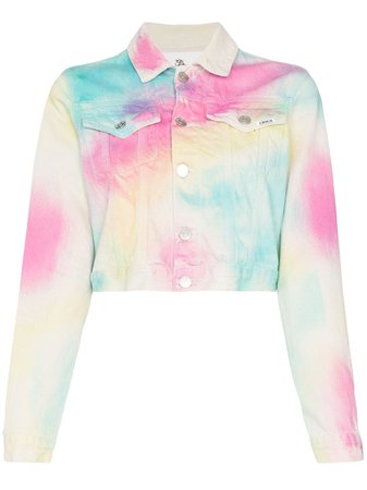 Jordache Rainbow Tie-Dye Denim Jacket