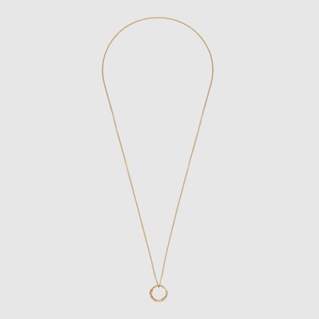 Undefined Yellow Gold Snake ring pendant necklace in gold | GUCCI® US