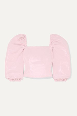 Pink Metallic cotton-blend top | AVAVAV | NET-A-PORTER