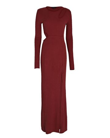 The Range Mass Cut-Out Midi Dress In Red | INTERMIX®
