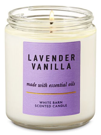 Lavender Vanilla Single Wick Candle | Bath & Body Works