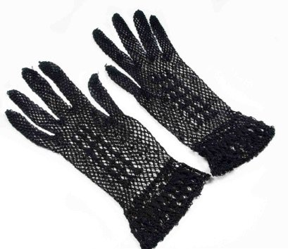 vintage black lace gloves