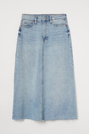 A-line Denim Skirt - Light denim blue - Ladies | H&M US
