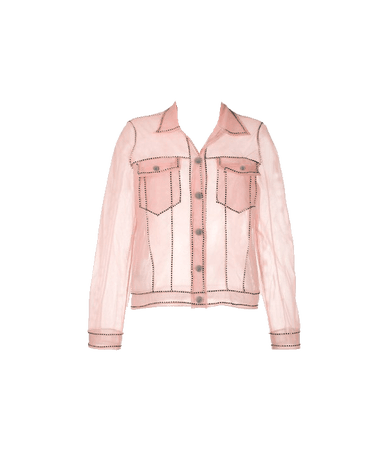 Viktor & Rolf Transparent Denim Jacket in Peachy Pink (SuHi Edit)