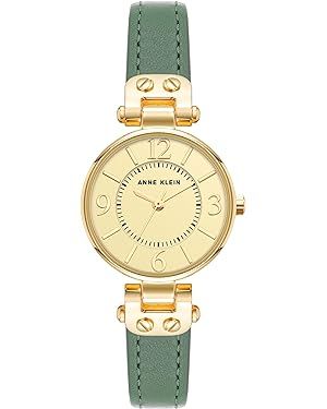 Amazon.com: Anne Klein Women's Leather Strap Watch : Clothing, Shoes & Jewelry