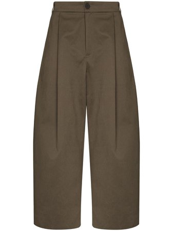 Shop Studio Nicholson pleated wide-leg trousers with Express Delivery - FARFETCH