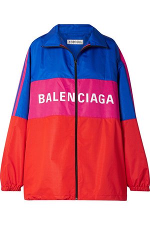 Balenciaga | Oversized printed color-block ripstop jacket | NET-A-PORTER.COM