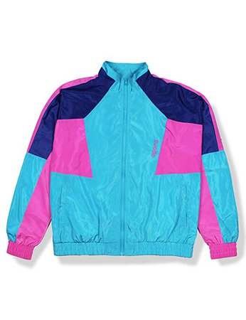AGORA Multi-Colour Windbreaker Jacket (Large) at Amazon Men’s Clothing store