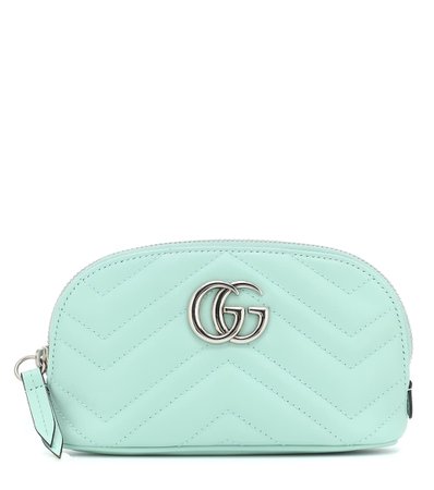 Gg Marmont Small Leather Cosmetics Case - Gucci | Mytheresa