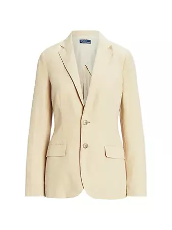 Shop Polo Ralph Lauren Tailored Linen Blazer | Saks Fifth Avenue