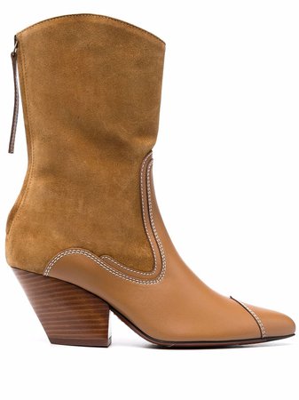 Shop ZIMMERMANN panelled leather boots with Express Delivery - FARFETCH