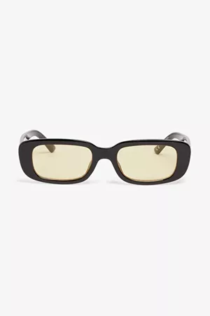 Oval framed sunglasses - Yellow and black - Sunglasses - Monki WW
