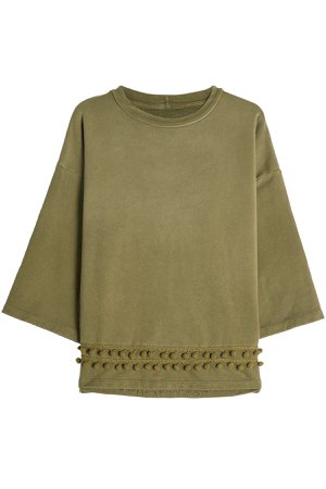 Pom Pom Cotton Sweatshirt Gr. 2