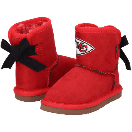 Girls Toddler Kansas City Chiefs Cuce Red Low Team Ribbon Boots $60