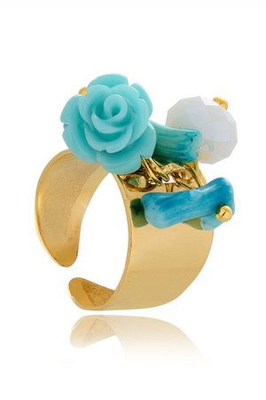 FABIO TOSI ROSE Turquoise Chevalier Ring – PRET-A-BEAUTE.COM