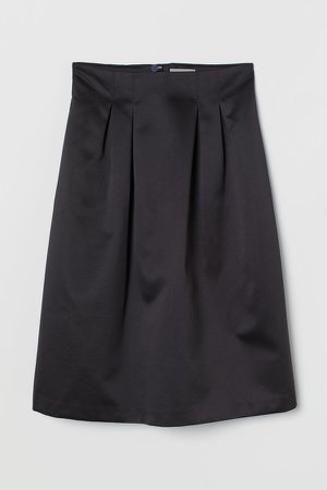 Knee-length Skirt - Black