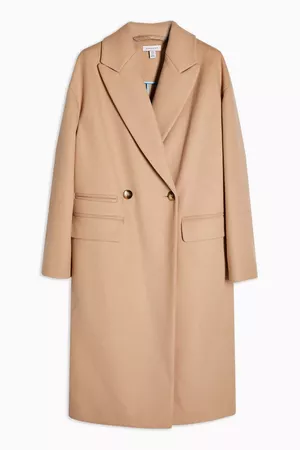 Camel Double Breasted Coat | Topshop