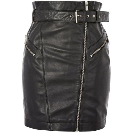 top shop leather skirt