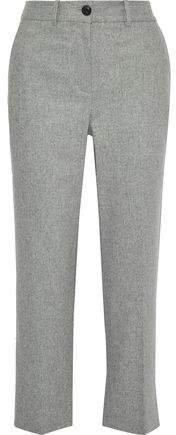 Libby Melange Wool-blend Straight-leg Pants