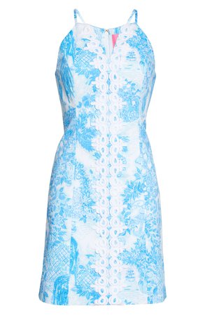 Lilly Pulitzer® Pearl Toile Sheath Dress blue