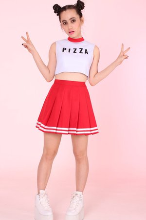 MADE TO ORDER - Team Pizza Cheer Set (Top and Skirt) | Glitters For Dinner
