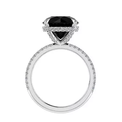 Carrie Black Diamond Engagement ring | TheNetJeweler
