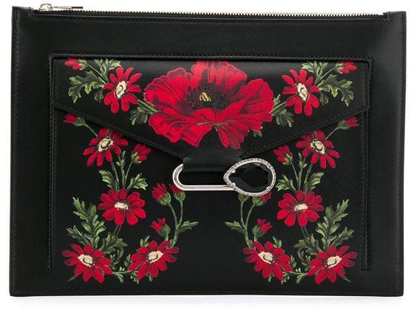 pin floral clutch