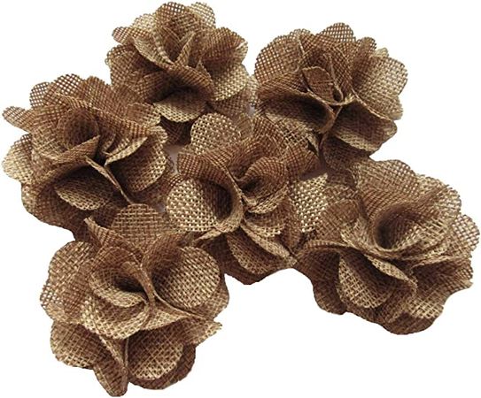 Amazon.com: YYCRAFT 15pcs Burlap Flower Roses,3D Fabric Flowers for Headbands Hair Accessory DIY Crafts/Wedding Party Decorations/Scrapbooking Embellishments(2.25") (Tan, About 2.25")