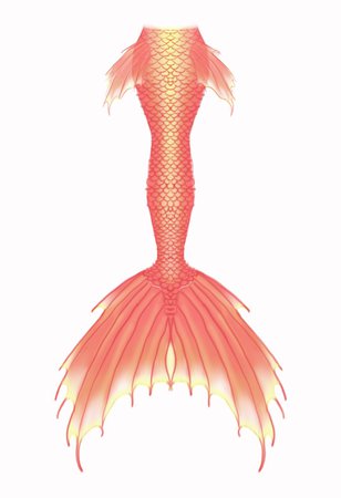 peach mermaid tail 1
