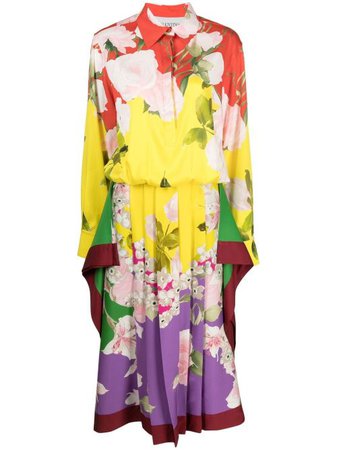 Vestido midi con estampado floral Valentino por 4,500€ - Compra online SS22 - Devolución gratuita y pago seguro