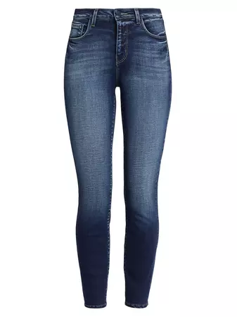 Shop L'AGENCE Margot Mid-Rise Skinny Jeans | Saks Fifth Avenue