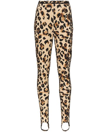 Mugler Leopard Print Stirrup Leggings - Farfetch