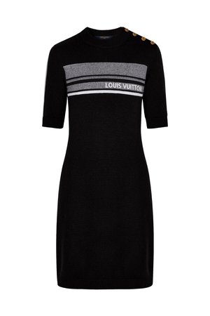 Short Sleeved LV Intarsia Signature Dress - Ready-to-Wear | LOUIS VUITTON ®