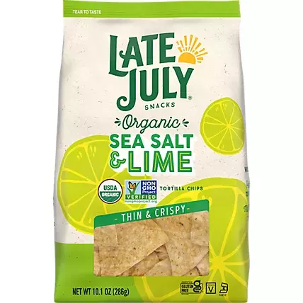 Late July Snacks Organic Sea Salt And Lime Tortilla Chips - 10.1 Oz - Randalls
