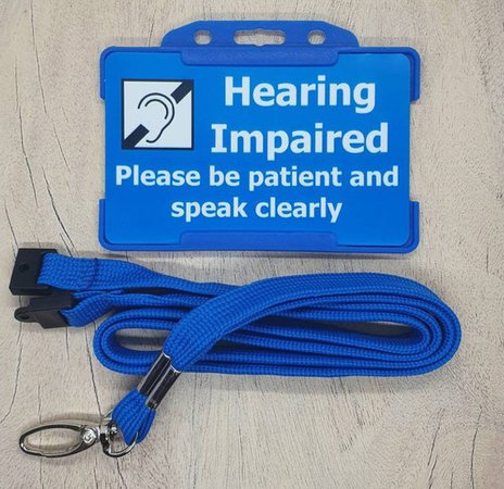 hearing impaired lanyard