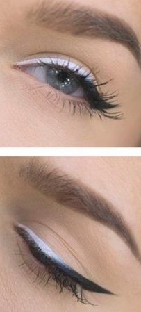 white liner eye makeup