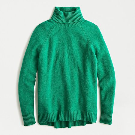 J.Crew: Turtleneck Sweater In Supersoft Yarn green