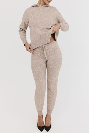 Clothing : Trousers : Mistress Rocks Biscuit Knit Jogging Trousers