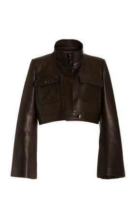 Carlisle Cropped Leather Jacket By Khaite | Moda Operandi