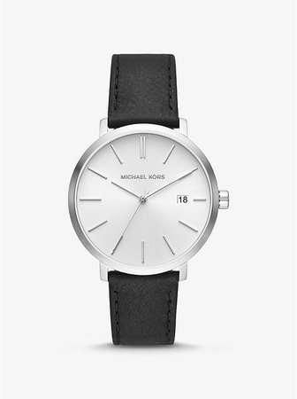 Blake Silver-tone And Leather Watch | Michael Kors