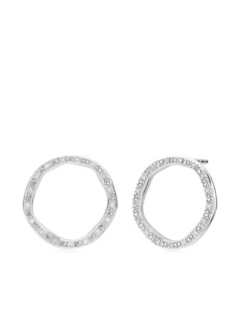Monica Vinader Riva Large Circle Stud Diamond Earrings - Farfetch