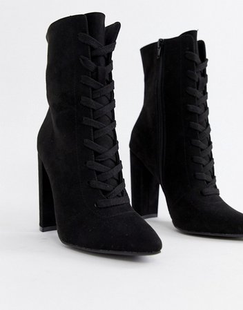 ASOS DESIGN Elicia lace up heeled boots | ASOS