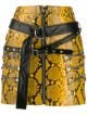 Shop yellow & black UNRAVEL PROJECT snake-effect mini skirt with Express Delivery - Farfetch