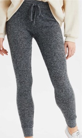 cozy plush legging pants grey